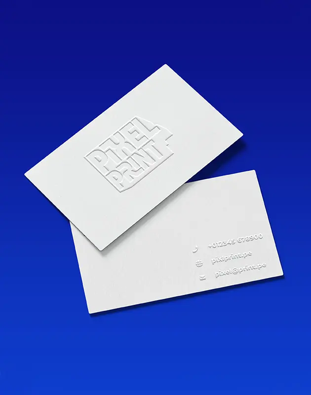 Tarjeta de presentacion relieve